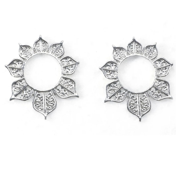 *Stevie* Carved Ornate Earrings - Picture 2 of 2